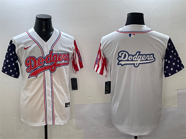 Men's White Los Angeles Dodgers Team Big Logo Limited Stitched Baseball Jersey